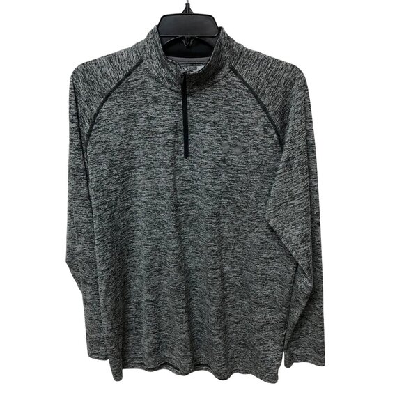 Under Armour Heatgear Mens Loose Fit Gray Quarter-Zip Long‎ Sleeve Pullover MD - Picture 1 of 5